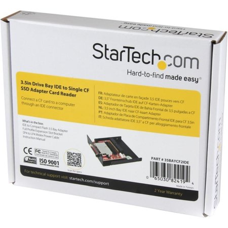 Startech.Com 3.5in Drive Bay IDE to Single CF SSD Adapter Card Reader 35BAYCF2IDE